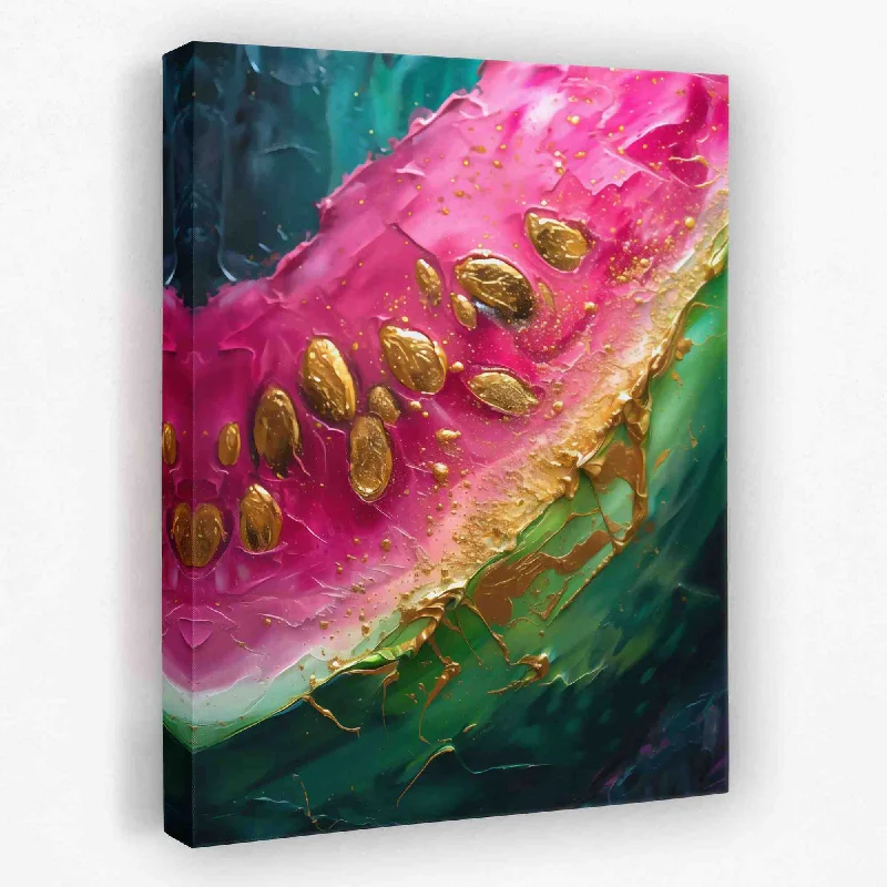 Rustic wooden floral wall art for texture-Juicy Watermelon