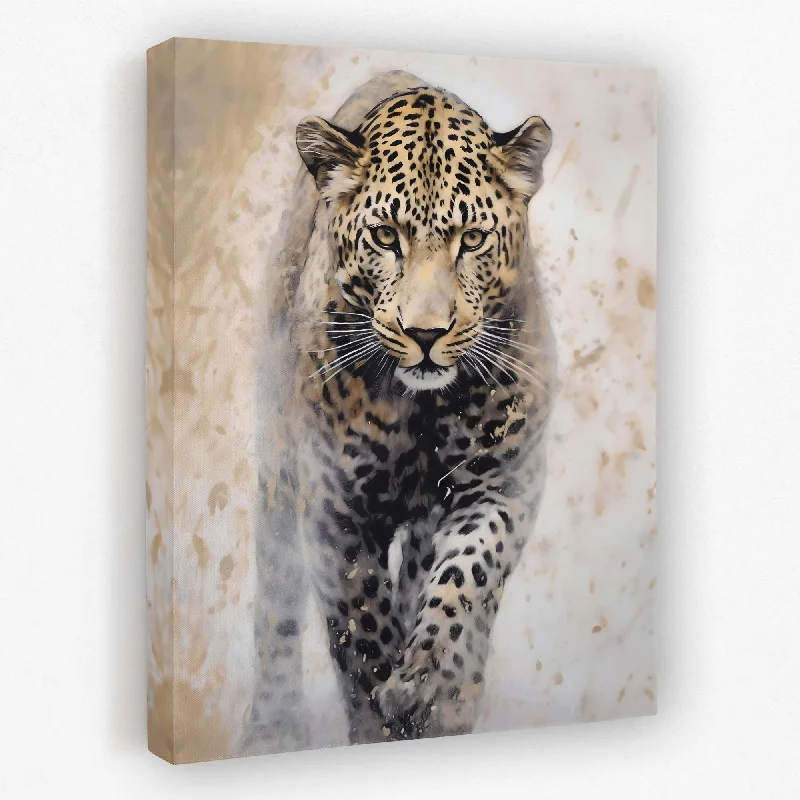 Contemporary colorful wall art for energy-Leopard's Enigma