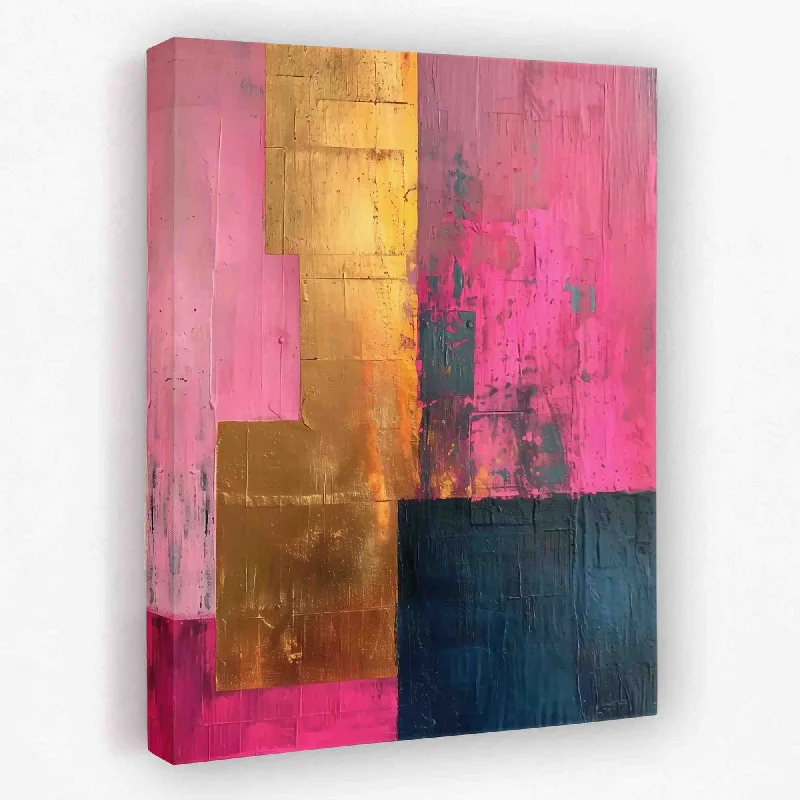 Minimalist abstract wall art for simplicity-Luxurious Pink