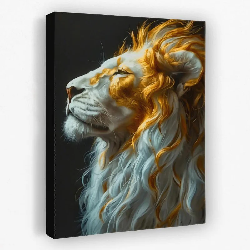 Contemporary colorful wall art for energy-Mesmerizing Lion