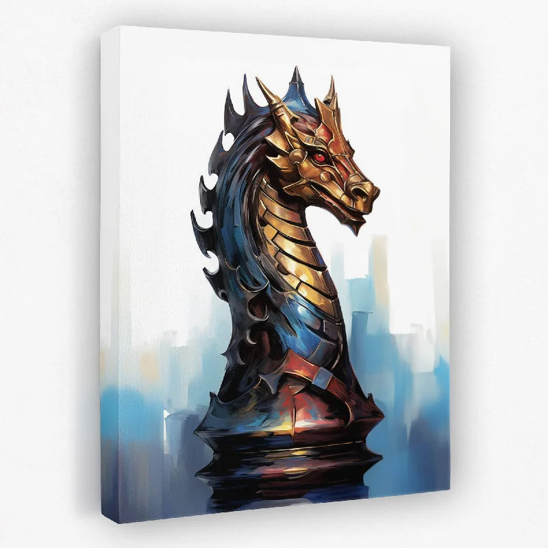 Contemporary blue wall art for tranquility-Metal Dragon