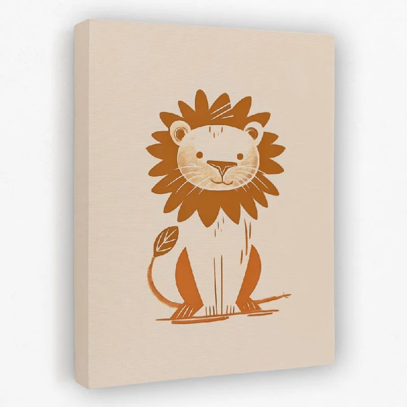 Rustic farmhouse abstract wall art for charm-Patient Lion