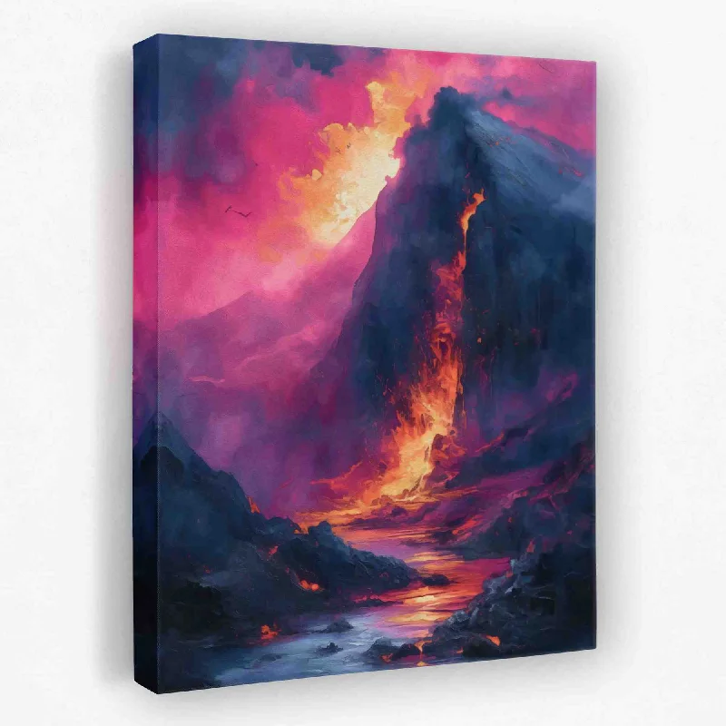 Large modern abstract wall art for wow factor-Pompeii Eruption