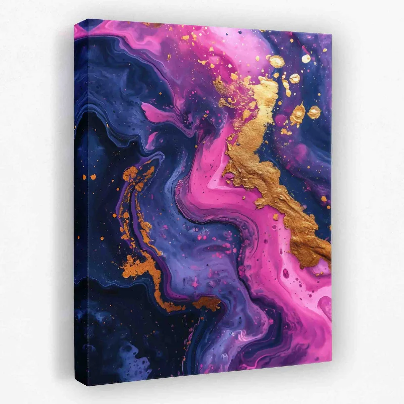 Modern animal canvas wall art for fun decor-Purple and Pink Abstract