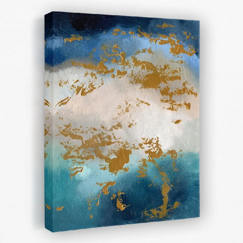 Small rustic abstract wall art for nook-Reefs Abstract