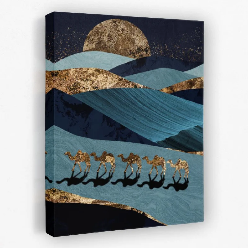 Contemporary animal canvas wall art for flair-Sahara Stroll