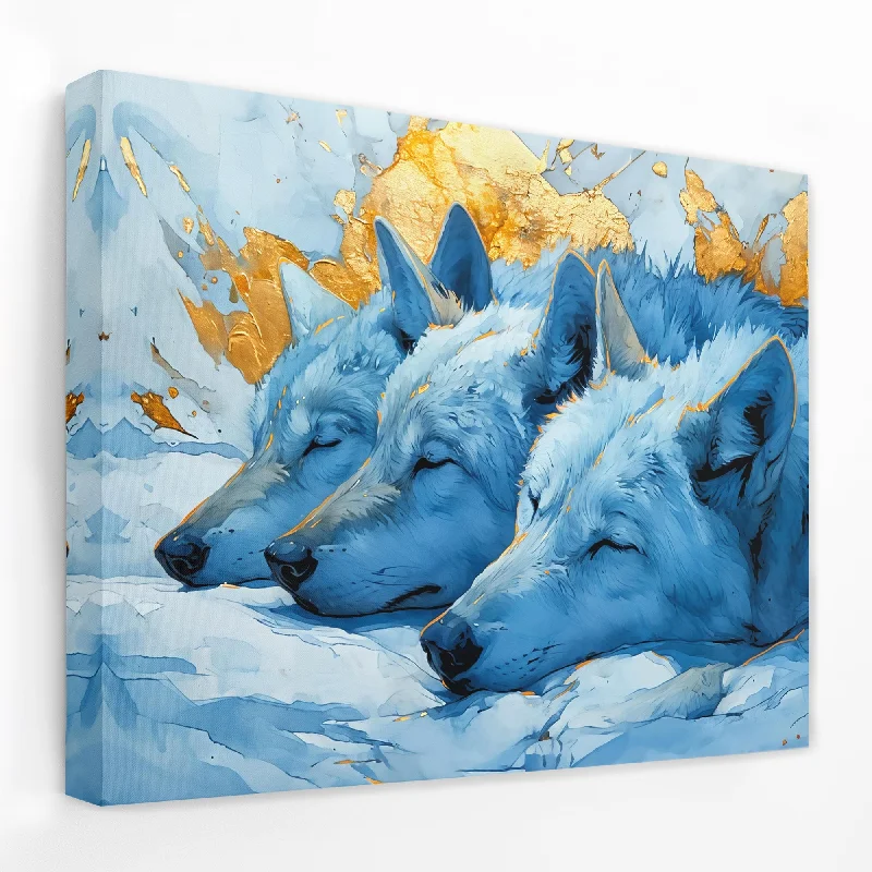 Contemporary floral wall art for beauty-Sleeping Wolf Pack