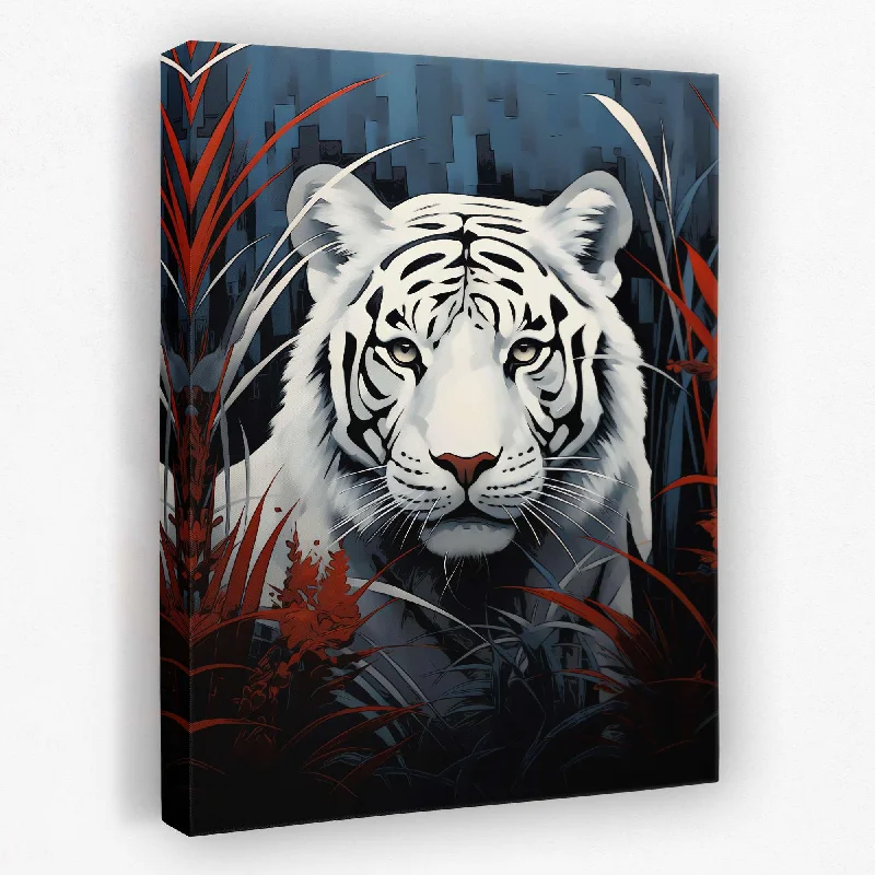 Boho style animal wall art for eclectic vibe-Snow Hunter