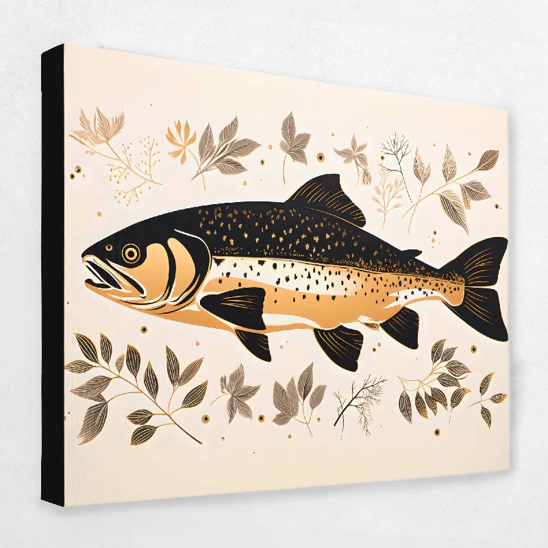 Small rustic abstract wall art for nook-Spawning Gold