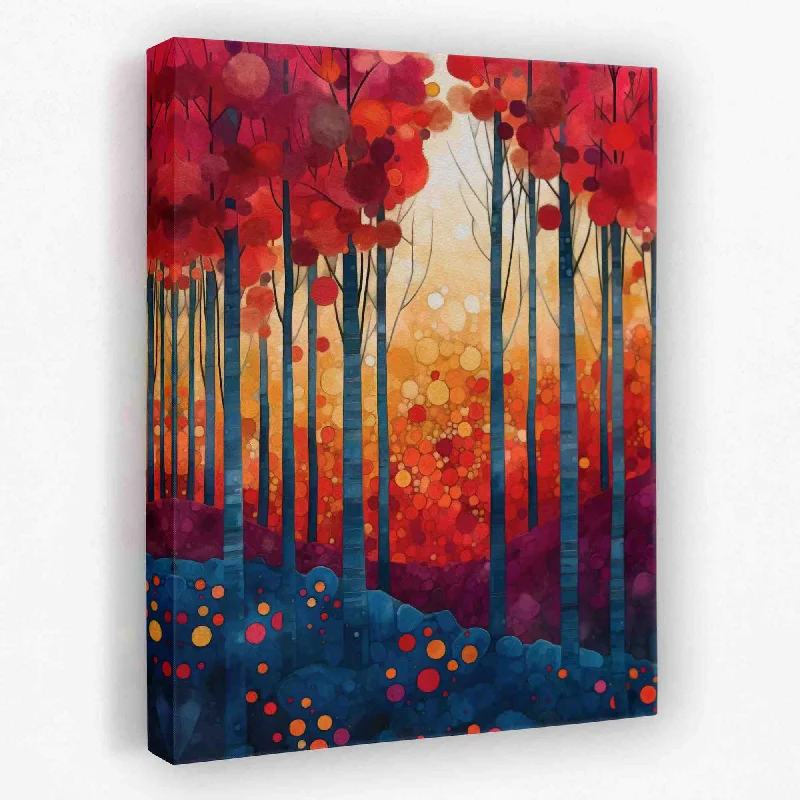 Rustic farmhouse landscape wall art for warmth-Spring Forest