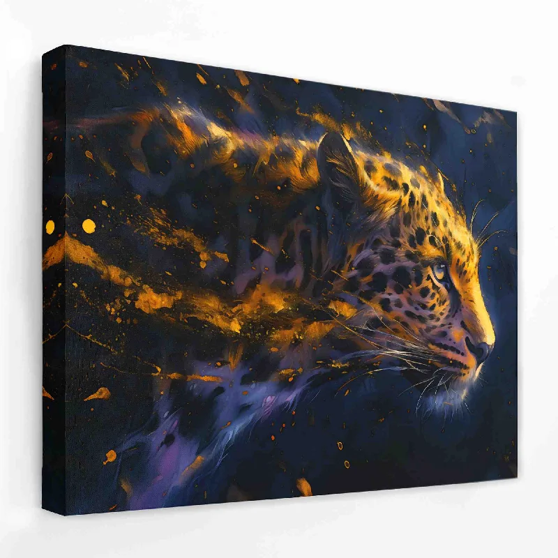 Custom watercolor floral wall art for art-Stealthy Cheetah