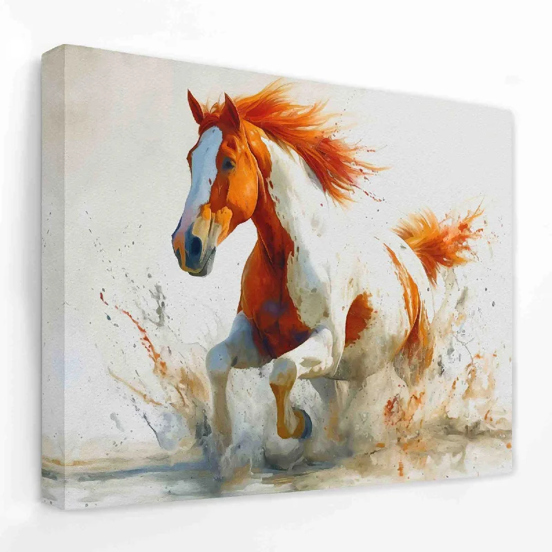 Boho style animal wall art for eclectic vibe-Strong Steed