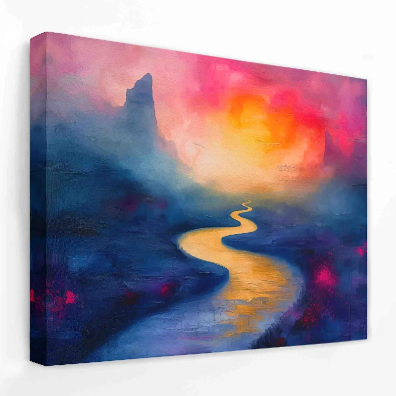 Nature themed wall art for outdoor vibe-Summer River