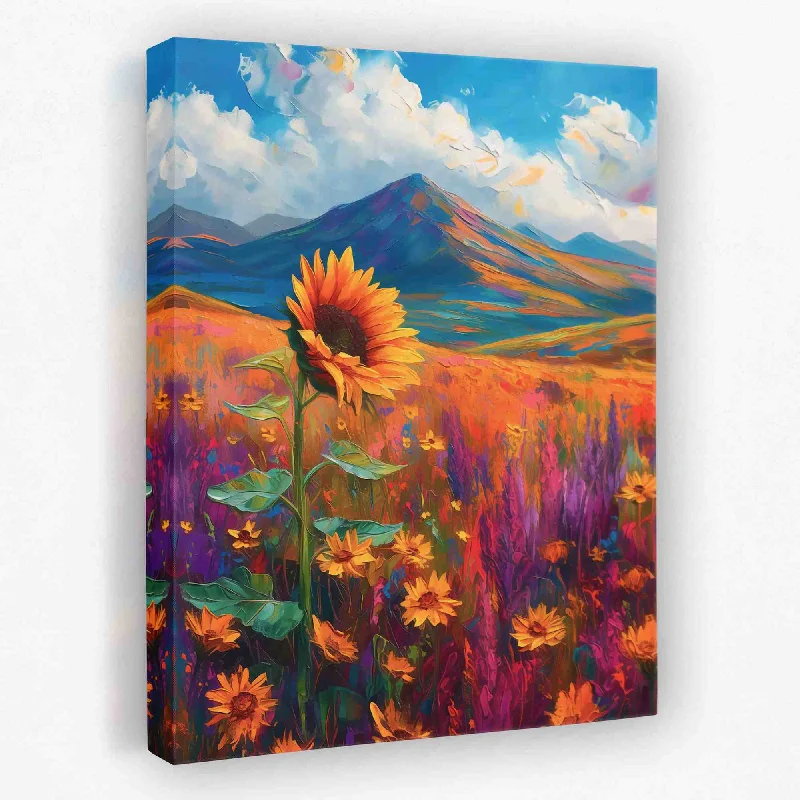 Large modern wall art for dramatic effect-Sunflower Hills