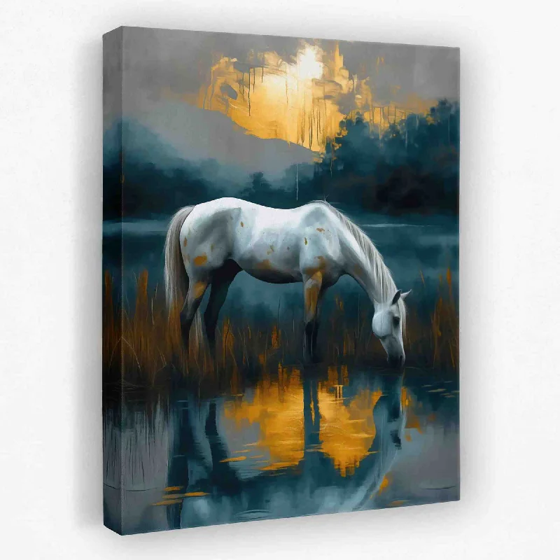 Contemporary animal canvas wall art for flair-Sunset Thirst