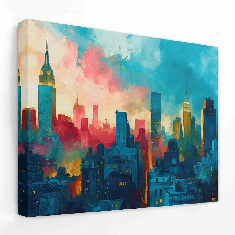 Handmade landscape floral wall art for craft-Towering Skyline