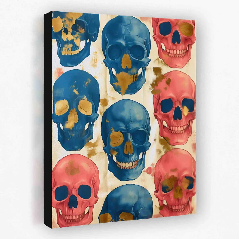 Vintage animal abstract wall art for nostalgia-Trendy Skulls