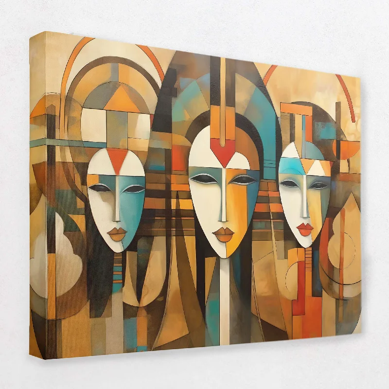 Small geometric abstract wall art for space-Tribute to Women