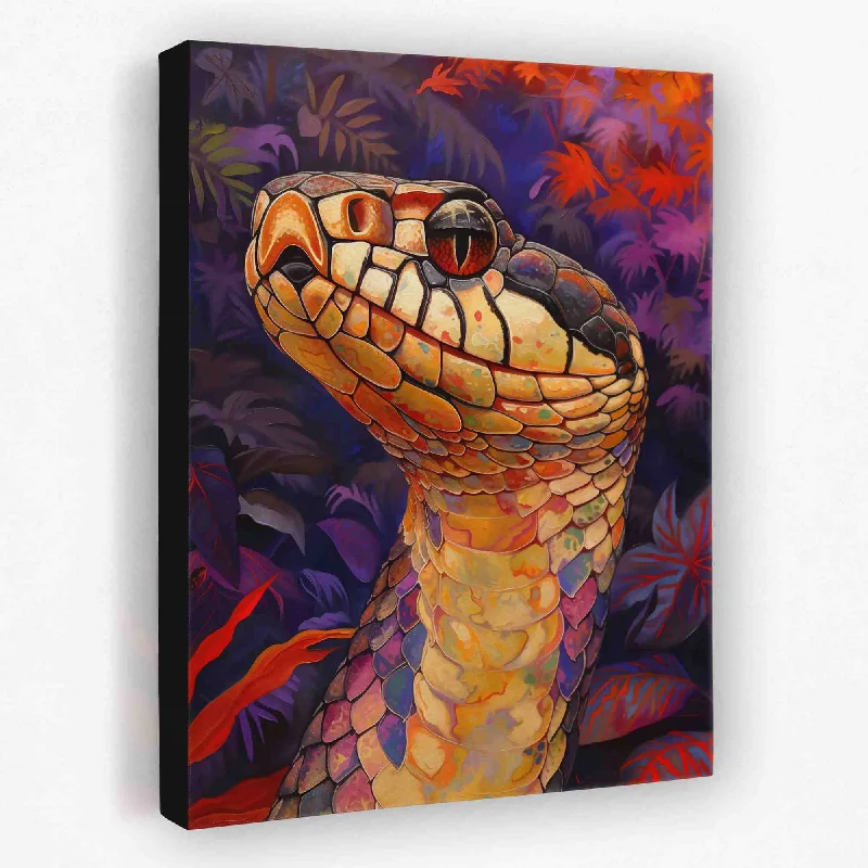 Custom framed abstract wall art for art lovers-Trippin Snake