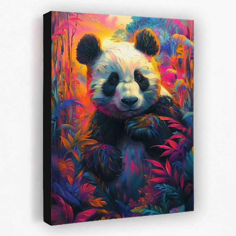 Contemporary floral canvas wall art for elegance-Trippy Panda