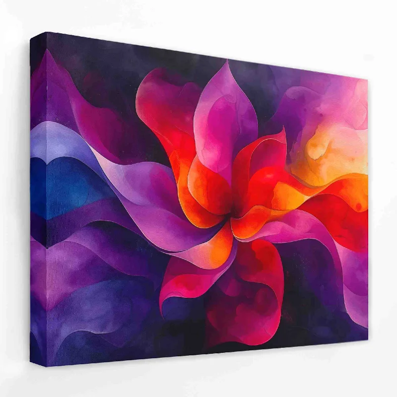 Modern colorful floral wall art for vibrancy-Twisting Flower