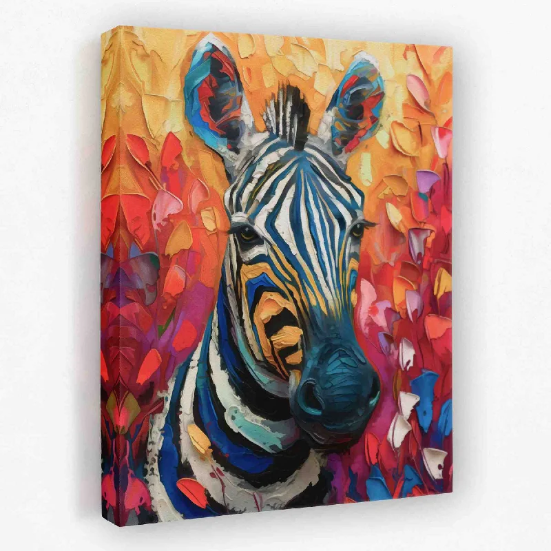 Vintage botanical abstract wall art for retro-Velvet Zebra