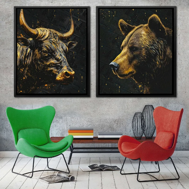 Handmade animal wall art for playful vibe-Wall Street Warriors