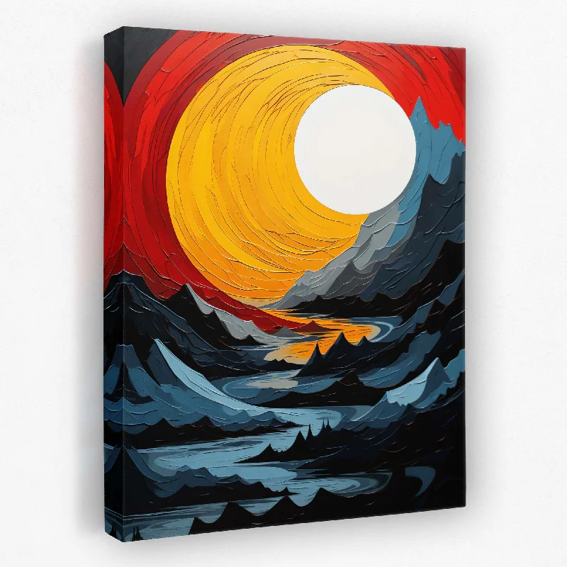 Nature inspired floral abstract wall art for calm-Wandering Sunset