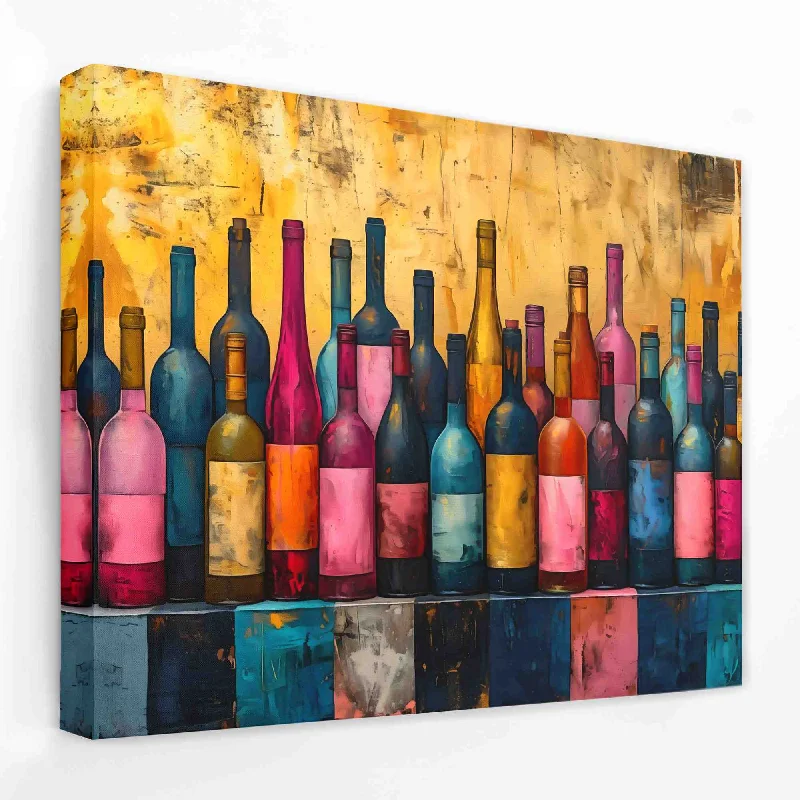 Nature themed floral modern wall art for peace-Wine Collection